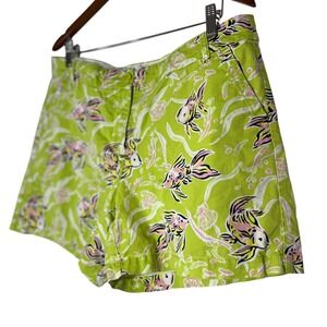 Crown‎ & Ivy Women's Size 14 Fish Print Shorts Casual Summer